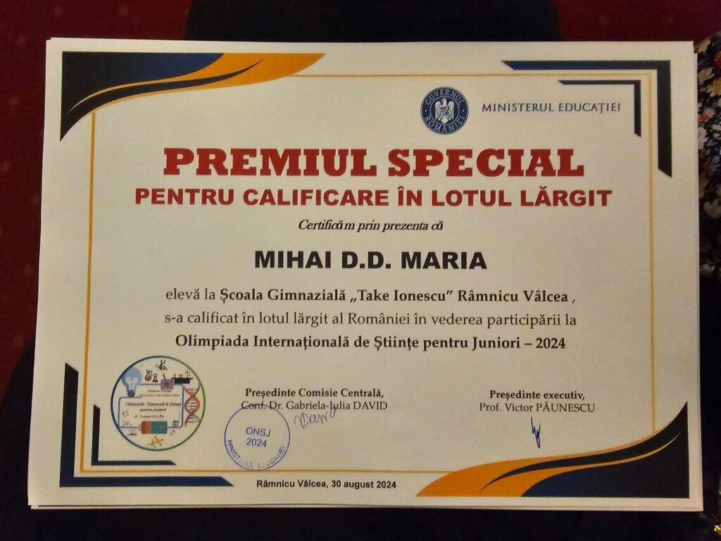 Olimpiada Națională Științe pentru Juniori